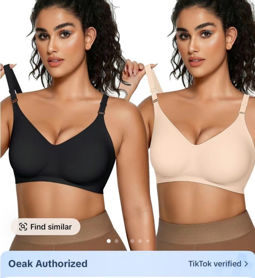 OEAK 2PC SET SEAMLESS BRA SIZE LARGE